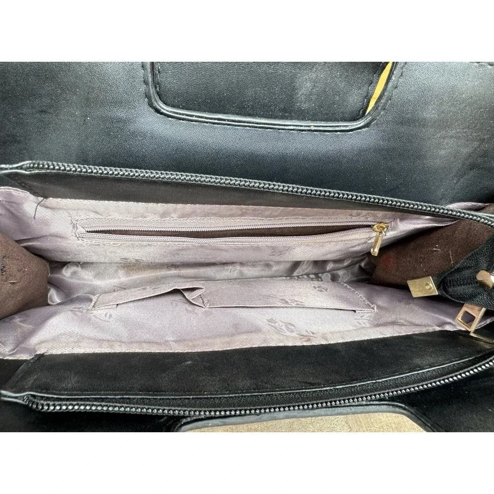 Alligator Print Black Handbag Top Handle  Very‎ Cute Small Bag